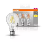 Lampa LED BASE Classic A60 6,5W/827 230V Filament szkło przezroczyste B22D FS3 OSRAM