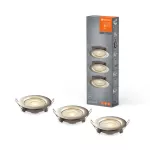 Oprawa LED SPOT SET RECESS SIMPLE DIM 3 x 4.9W 2700K Brushed Nickel