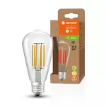 Lampa LED, klasyczny kształt bańki Edison 4W 830 230V szkło przezroczyste E27