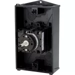 T3-3-15680/I2/SVB-SW Rozłącznik główny, 3 bieg. + N + 1 NO + 1 NC, 32 A, funkcja awaryjnego zatrzymania, 90 °, blok. na kłódkę w pozycji Wył., w obudowie IP65, pokrętło czarne z blokadą na kłódkę