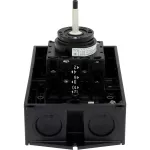 T3-3-15680/I2/SVB-SW Rozłącznik główny, 3 bieg. + N + 1 NO + 1 NC, 32 A, funkcja awaryjnego zatrzymania, 90 °, blok. na kłódkę w pozycji Wył., w obudowie IP65, pokrętło czarne z blokadą na kłódkę