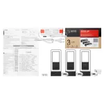 ARTUS zestaw 3 lamp podszafkowych LED, 3x3W, 3x225lm, 4000K, z włącznikiem dotykowym i USB, czarne