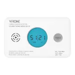 Bateryjny czujnik tlenku węgla (czadu), 2xAA, żywotność sensora 10 lat