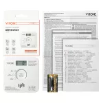 Bateryjny czujnik tlenku węgla (czadu), 2xAA, żywotność sensora 10 lat