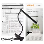 TERI II LED, lampka biurkowa z klipsem, 5W, 260lm, 4000K, czarna