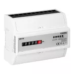 3-fazowy analogowy wskaźnik zużycia energii elektrycznej, 100A, 7 modułów, DIN TH-35mm