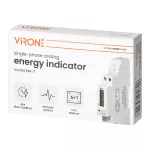 1-fazowy cyfrowy wskaźnik zużycia energii elektrycznej, 40A, 1 moduł, DIN TH-35mm