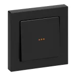 Łącznik jednobiegunowy p/t z podświeleniem Malta, 10A, 250V, WP-1M/S, czarny mat