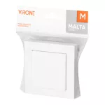 Łącznik p/t jednobiegunowy Malta, 10A, 250V, WP-1M, biały