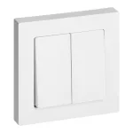 Łącznik p/t świecznikowy z podświeleniem Malta, 10A, 250V, WP-2M/S, biały