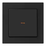 Łącznik p/t schodowy z podświeleniem Malta, 10A, 250V, WP-5M/S, czarny mat