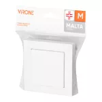 Łącznik krzyżowy p/t Malta, 10A, 250V, WP-8M, biały