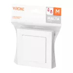 Przycisk dzwonek p/t Malta, 10A, 250V, WP-6/7M, biały