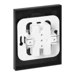 Gniazdo podwójne p/t 2x2P+Z Malta, 16A, 250V, PT-6M, czarny mat