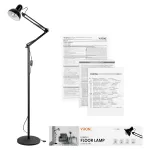 LUWES II, lampa podłogowa, E27, max. 18W, 182 cm, czarna