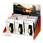 Latarka czołowa LED, 250lm, 500mAh, CCT, ruchoma głowica