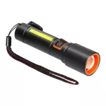 Latarka LED, 270/105lm, 1200mAh, przecinak do pasów, młotek bezpieczeństwa