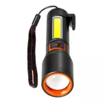 Latarka LED, 270/105lm, 1200mAh, przecinak do pasów, młotek bezpieczeństwa