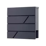 Skrzynka na listy PALAWAN z galwanizowanej stali z gazetnikiem, antracyt