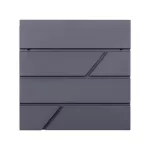 Skrzynka na listy PALAWAN z galwanizowanej stali z gazetnikiem, antracyt