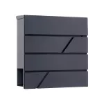 Skrzynka na listy PALAWAN z galwanizowanej stali z gazetnikiem, antracyt