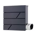 Skrzynka na listy PALAWAN z galwanizowanej stali z gazetnikiem, antracyt