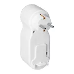 Rozgałęźnik 3x2P+Z "bałwanek" z wtyczką górną, Schuko, biały