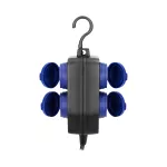 Przedłużacz warsztatowy bryzgoszczelny IP44, 4 gniazda (2+2) 2P+Z IP44, schuko, przewód gumowy, H05RR-F 3x1,5mm², 10m