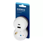 Rozgałęźnik 2P+Z, USB-A+C, schuko, biało-szary