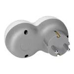 Rozgałęźnik 2P+Z, USB-A+C, schuko, biało-szary