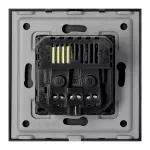 Gniazdo pojedyncze 2P+Z, Schuko, USB-A + USB-C, wyjście 5VDC max. 3A, czarny