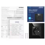 Gniazdo pojedyncze 2P+Z, Schuko, USB-A + USB-C, wyjście 5VDC max. 3A, czarny