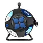 Przedłużacz bębnowy, 4 gniazda 2P+Z, kabel PVC H07RN-F 3x2,5mm², długość 40m, termik, przesłony torów prądowych