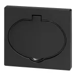 Hermetyczne gniazdo elektryczne, IP44, 1x2P+Z(Schuko), czarne