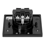 Hermetyczne gniazdo elektryczne, IP44, 1x2P+Z(Schuko), czarne