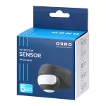 Czujnik ruchu 180° IP44, 800W, max 15m, mini, czarny