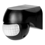 Czujnik ruchu 180° IP44, 800W, max 15m, mini, czarny