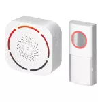 TULO DC , dzwonek bezprzewodowy bateryjny, learning system, 36 dźwięków, 150m, biały