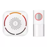 TULO DC , dzwonek bezprzewodowy bateryjny, learning system, 36 dźwięków, 150m, biały