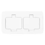 Hermetyczne gniazdo elektryczne podwójne, prostokątne, IP55, 2x2P+Z(French), białe