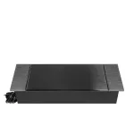 Gniazdo meblowe wpuszczane w blat z płaskim frezowanym rantem, uchylną klapką, ładowarką USB i przewodem 1,5m, 2x2P+Z (French), 2xUSB (typ A+C; 3,6A), czarne