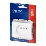 Gniazdo pojedyncze p/t 2P Onyx, 16A, 250V, PT-15O, biały