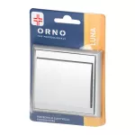 Łącznik krzyżowy p/t Luna, 10A, 250V, WP-8L, srebrny