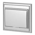 Gniazdo pojedyncze p/t 2P+Z, bryzgoszczelne z klapką Luna, 16A, 250V, PT-16LH, srebrny