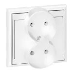 Gniazdo podwójne p/t 2x2P Luna, 16A, 250V, PT-5LR, biały