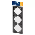 Ramka potrójna Luna, Ra-3L, czarny