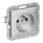 Gniazdo pojedyncze p/t 2P+Z Pearl, 16A, 250V, PT-16P, srebrny