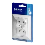 Gniazdo podwójne p/t 2x2P+Z Pearl, 16A, 250V, PT-6 P, srebrny