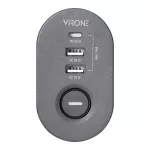 Przedłużacz biurkowy 3-krotny 2P+Z, 1,5M H05VV-F 3x1,5mm², 2xUSB+1 typu C