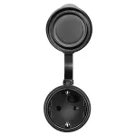 Zestaw bezprzewodowych gniazd MINI Schuko, sterowanych pilotem 2+1, 2300W, IP44